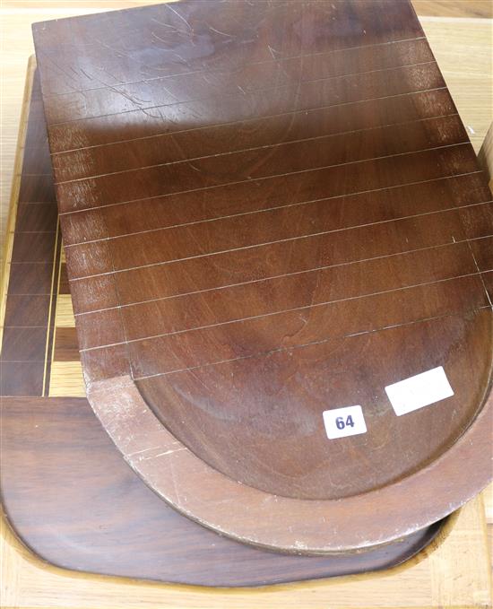 A 19th century shove halfpenny board and a modern ditto